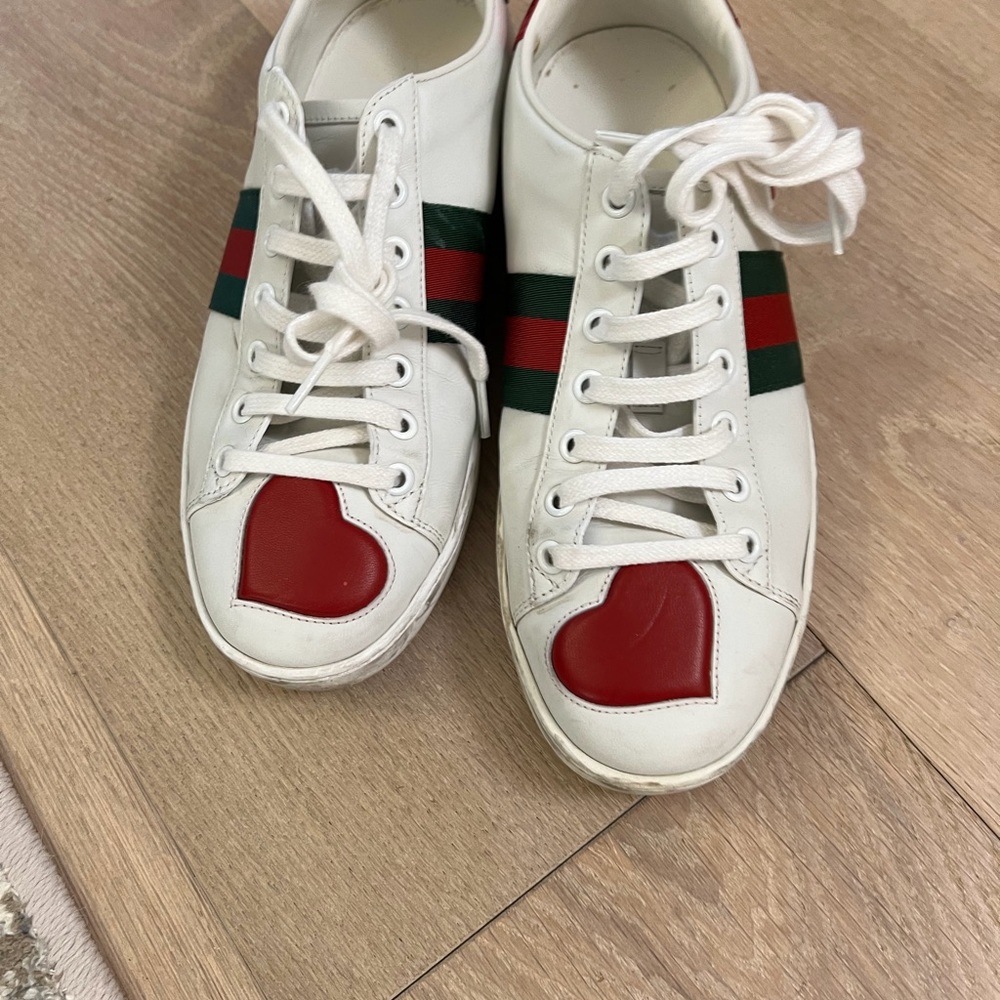 Gucci leather sneakers, in very good condition, not worn much, size EUR38 - Picture 4 of 6